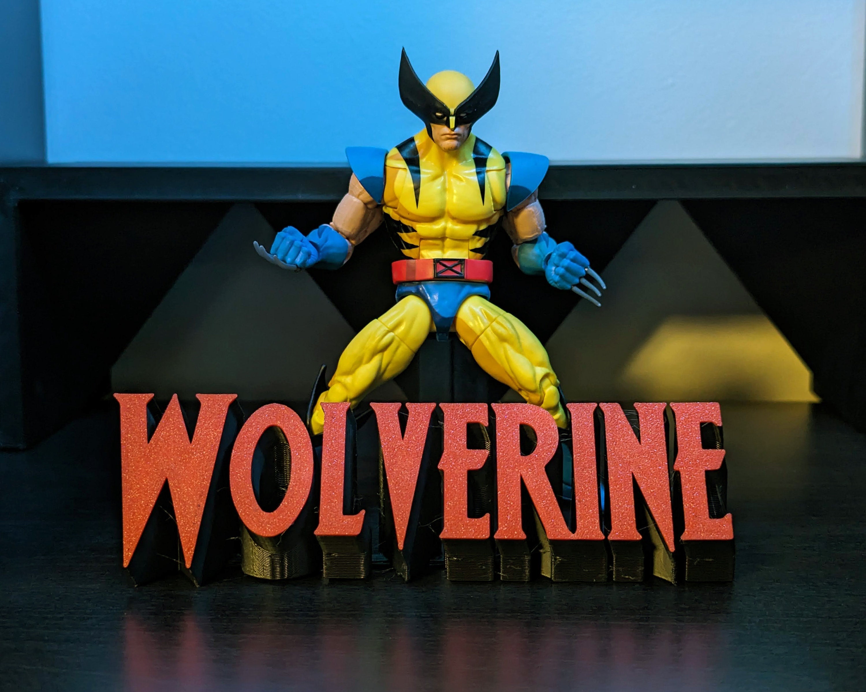 Wolverine 3D Logo Display for Marvel Legends Action Figures, LEGO