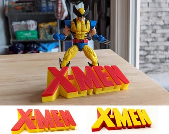 X-Men 3D Logo Display for Marvel Legends Action Figures, LEGO, Comics, and More