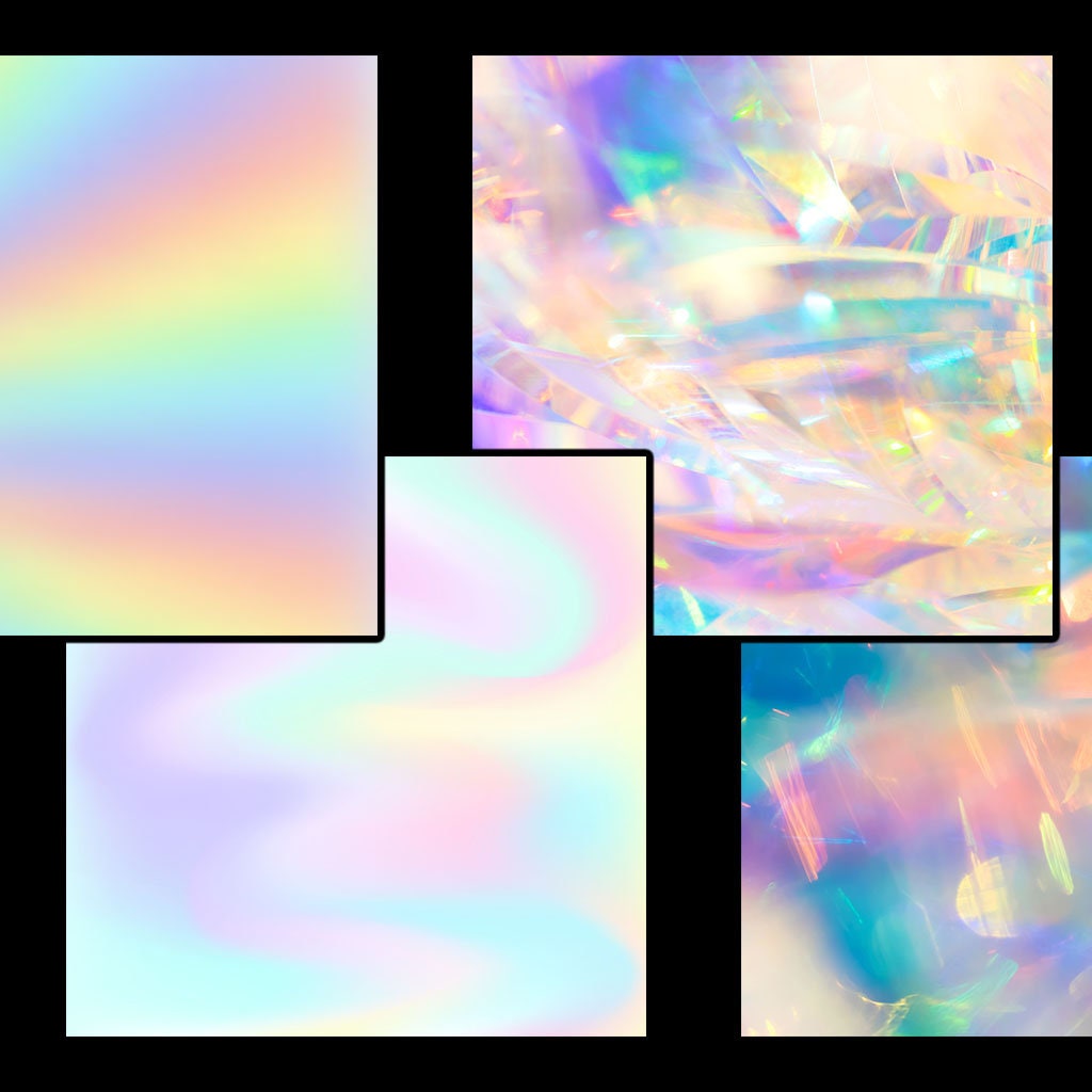 Holographic Texture Digital Paper, Holographic Background Textures ...