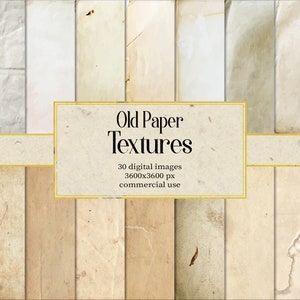 Texturas de papel antigo, papel digital, papel de álbum de recortes para cartões de convite de casamento, download digital instantâneo, uso comercial, texturas vintage
