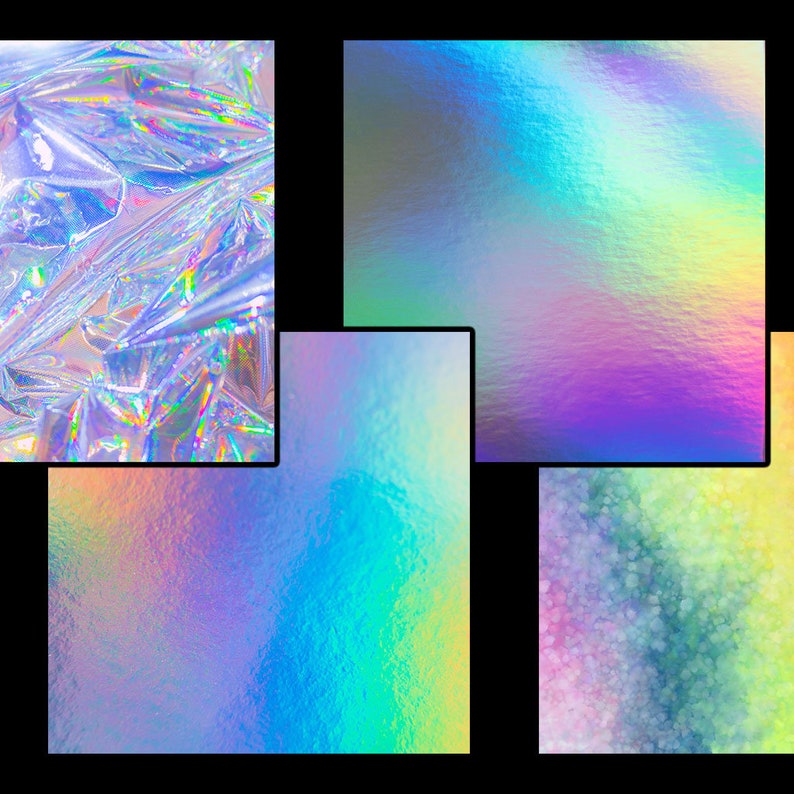 Holographic Texture Digital Paper, Holographic Textures Digital ...