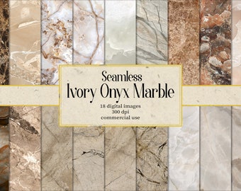 Seamless Ivory Onyx Marble Digital Paper, Marble Background Textures Ivory For Wedding Invitation Cards Cover Poster Banner Design