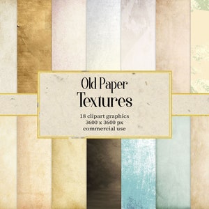 Old Paper Textures Digital Paper, Scrapbook Paper For Wedding Invitation Cards, Instant Digital Download, Commercial Use, Vintage Textures