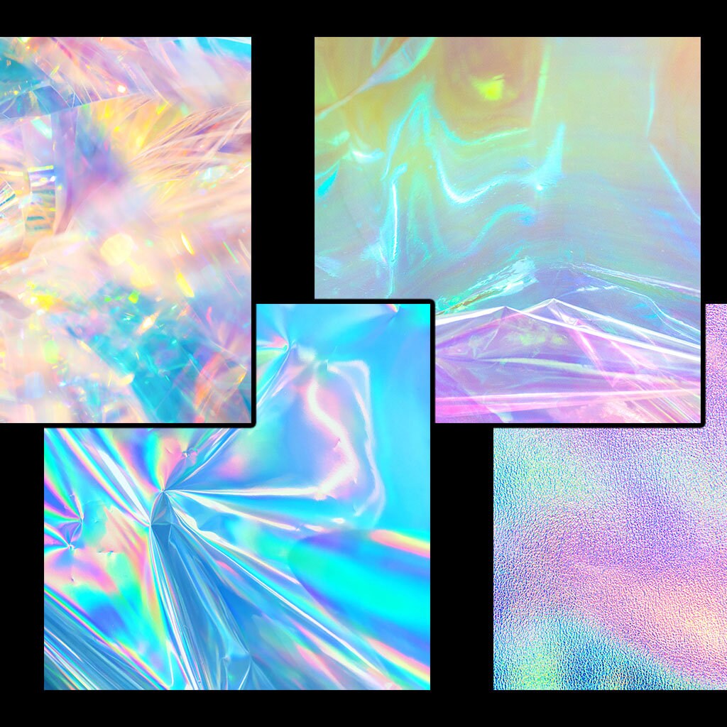 Holographic Texture Digital Paper, Holographic Background Textures ...