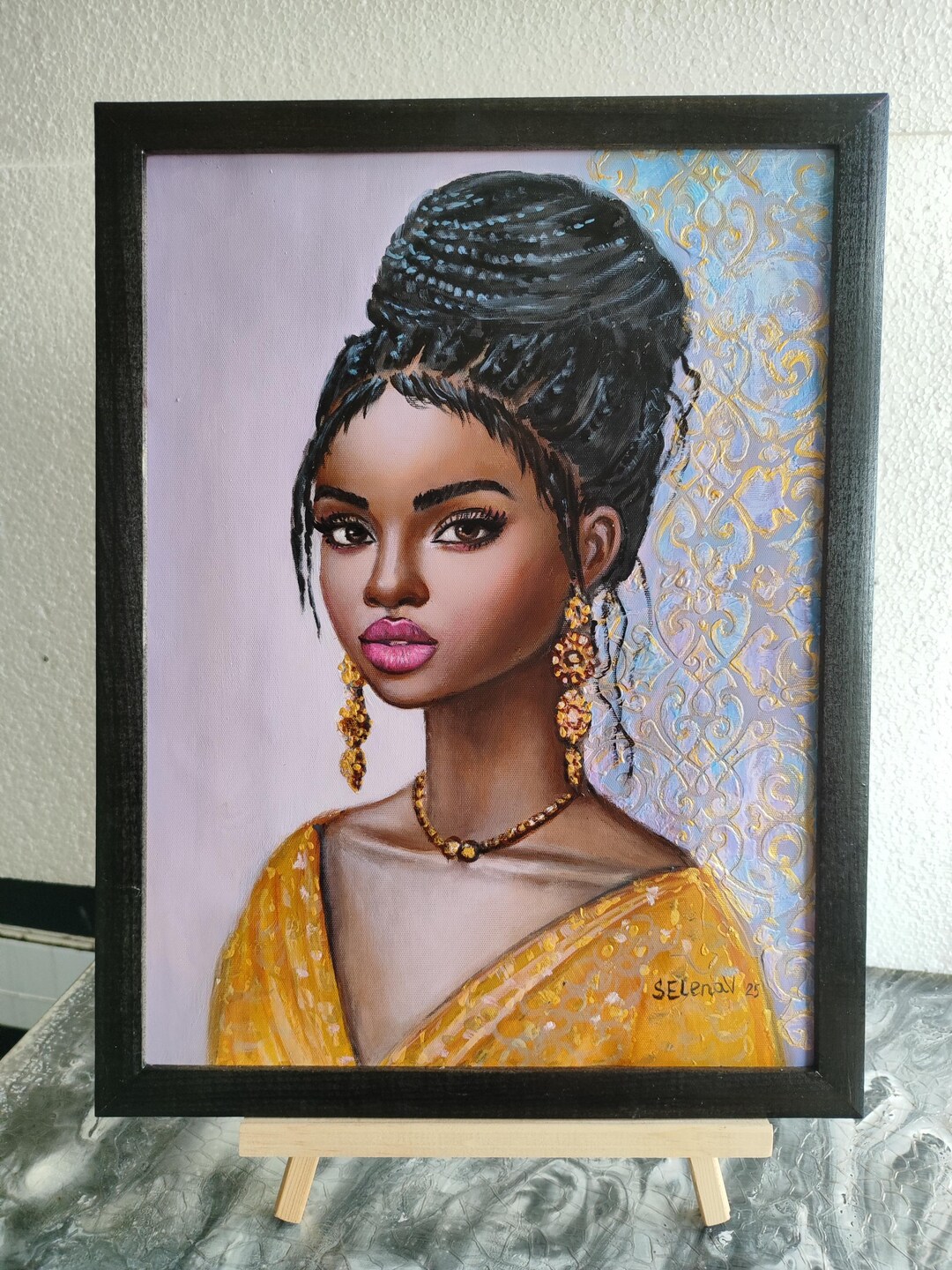 African Woman Painting Black Woman Original Art African American Art ...