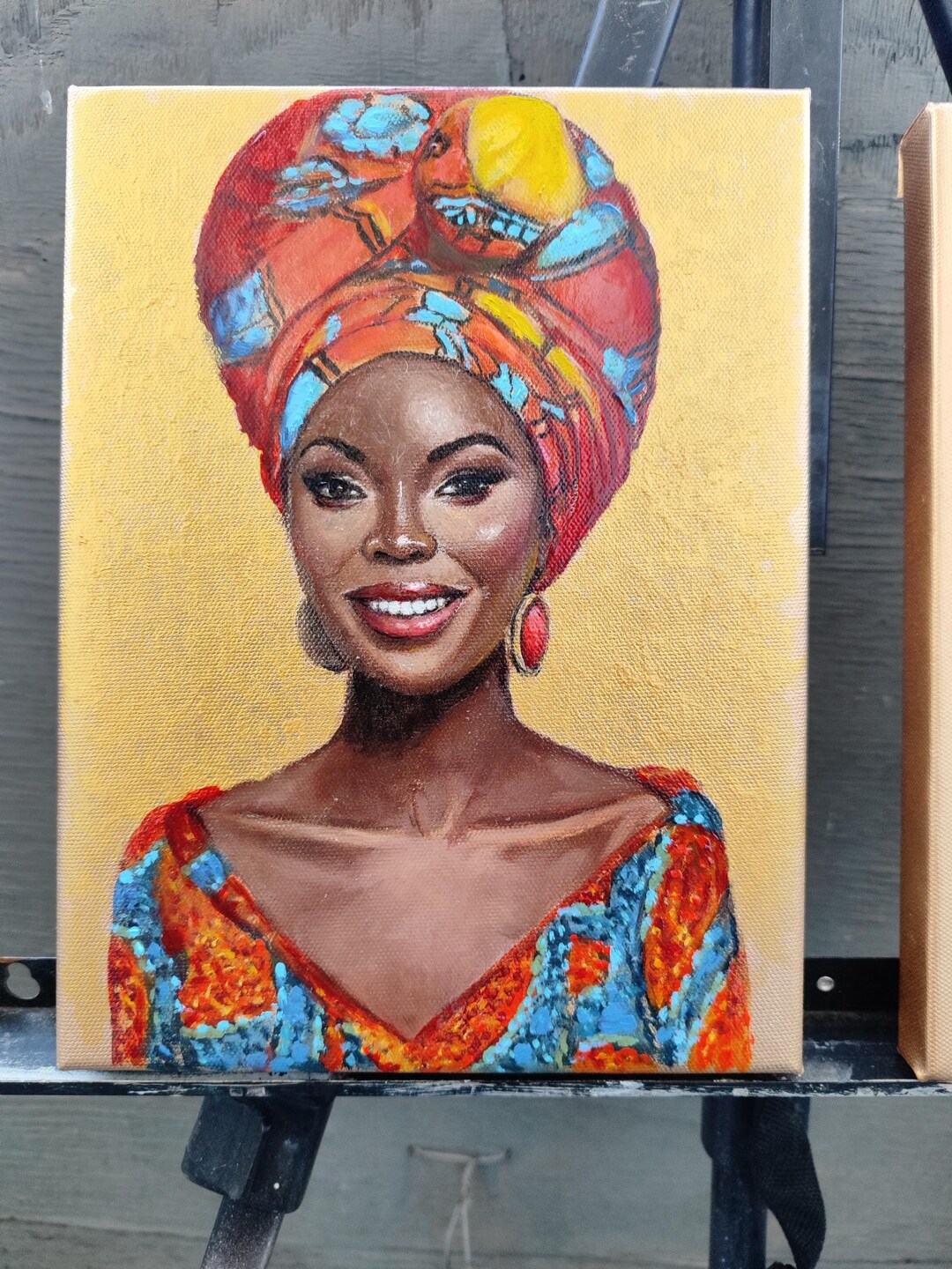 African Woman Painting Black Woman Original Art African American Art ...