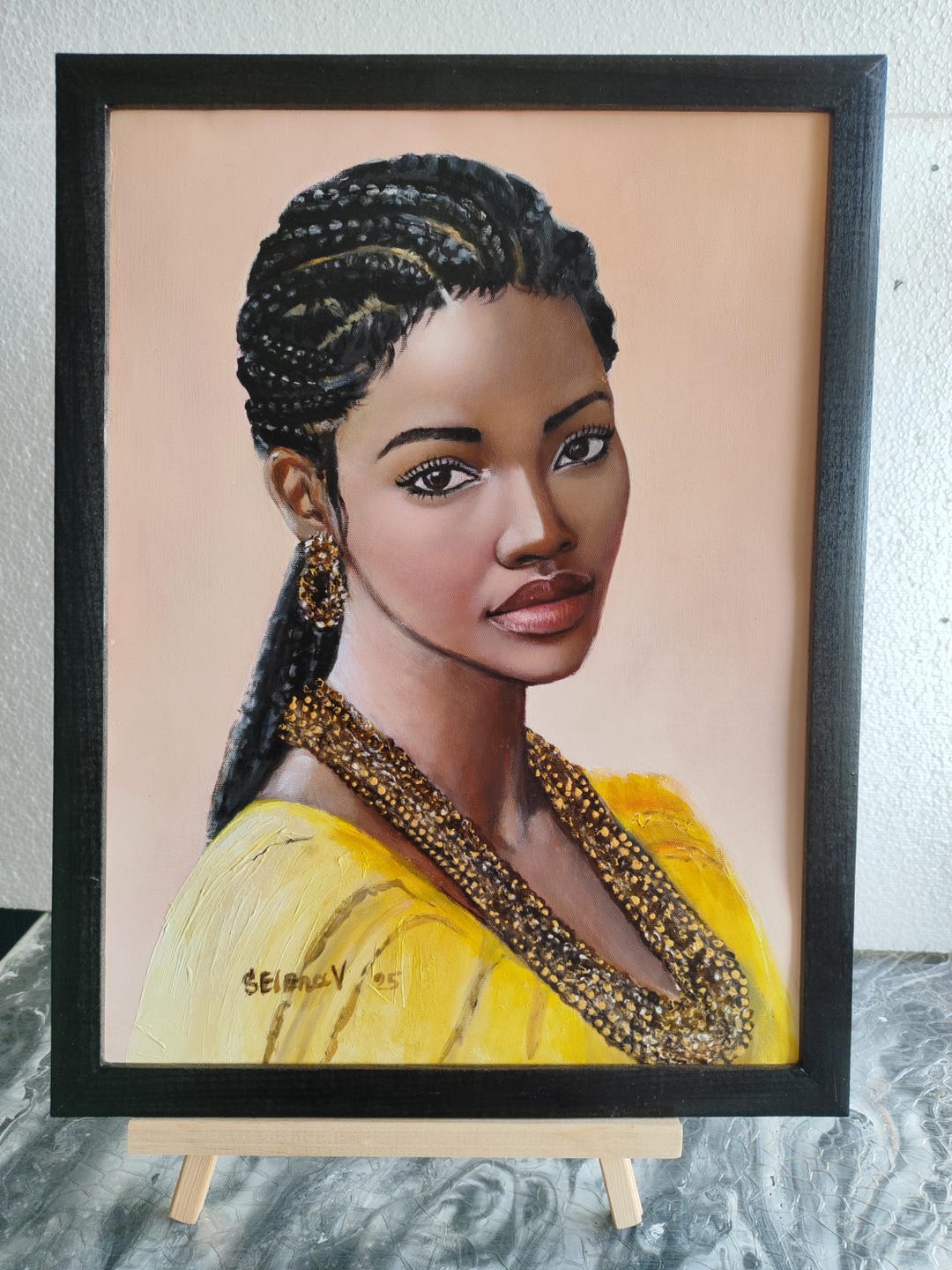 African Woman Painting Black Woman Original Art African American Art ...