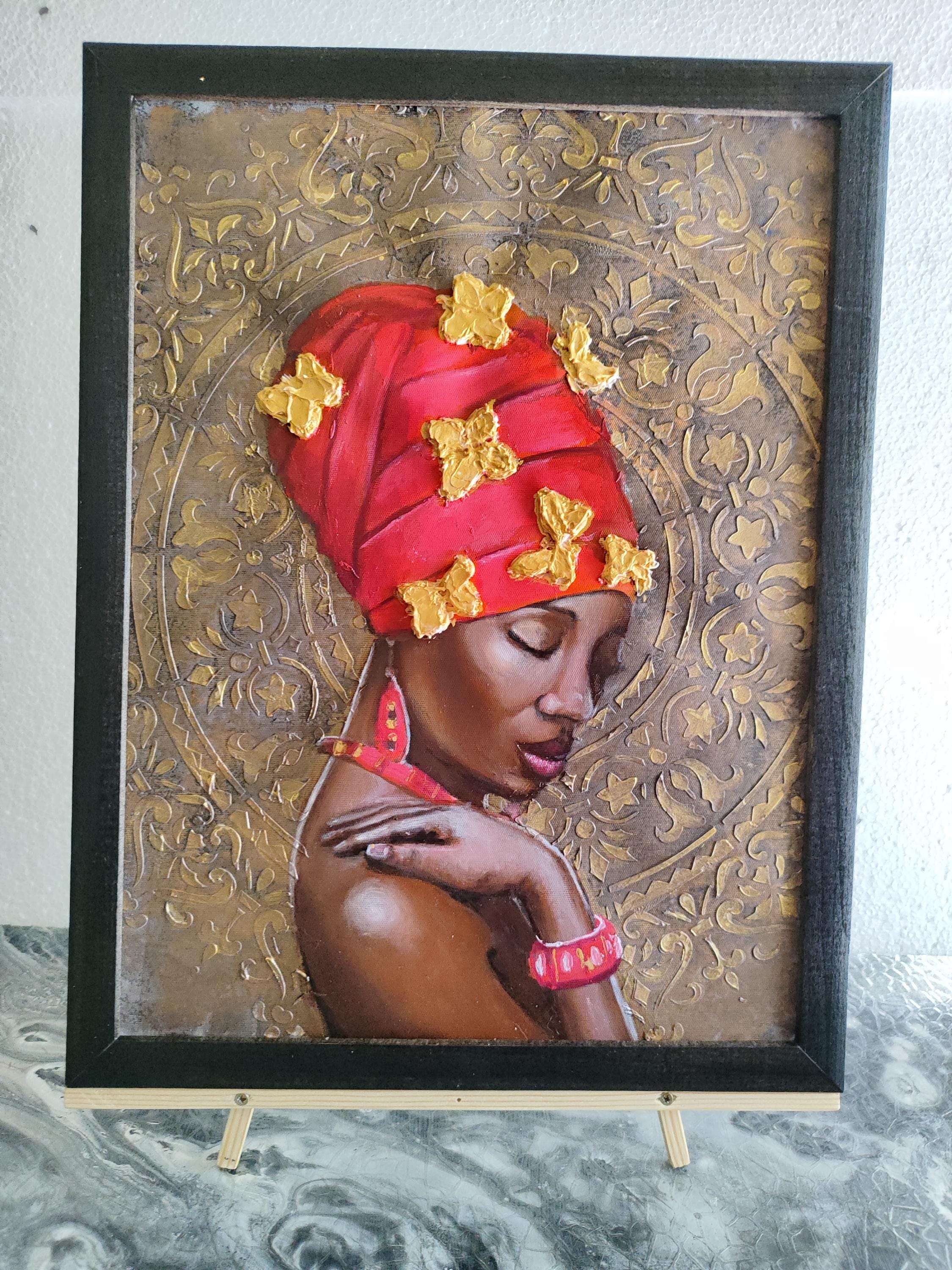 African Woman Painting Black Woman Original Art African American Art ...