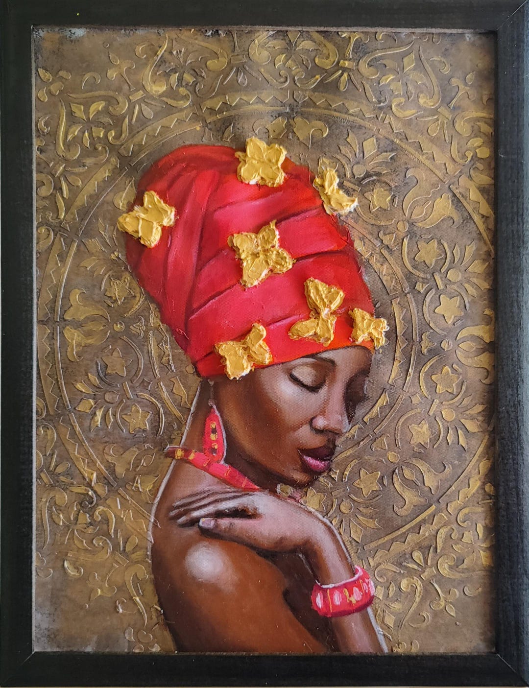 African Woman Painting Black Woman Original Art African American Art ...