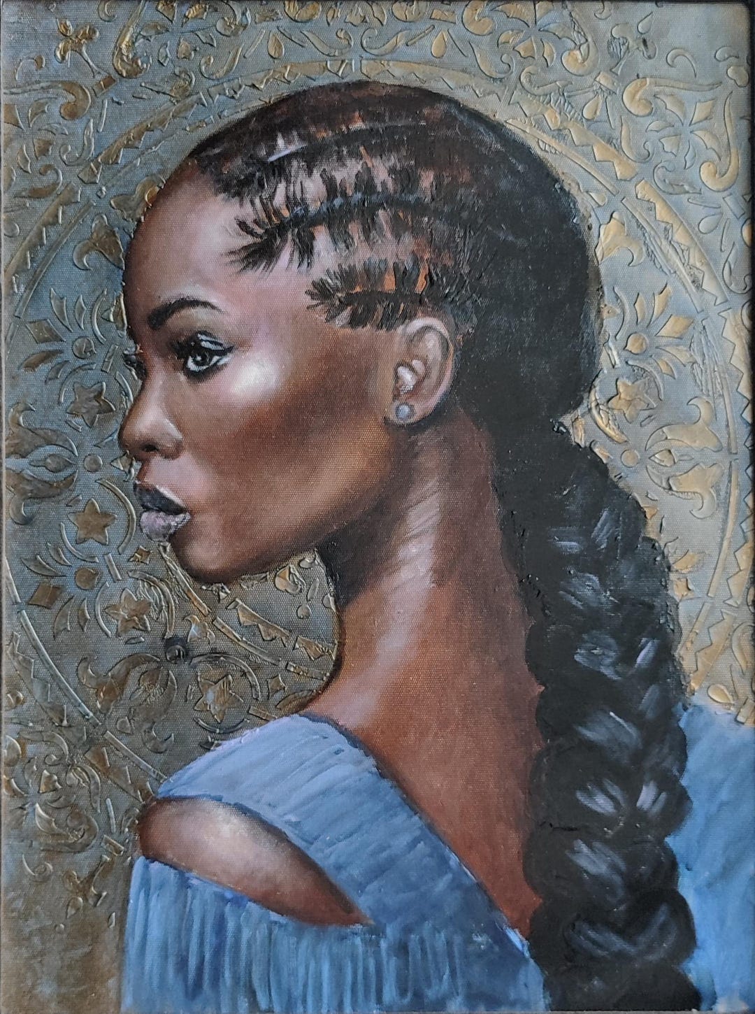 African American Woman Oil Painting Black Woman Original Art ...