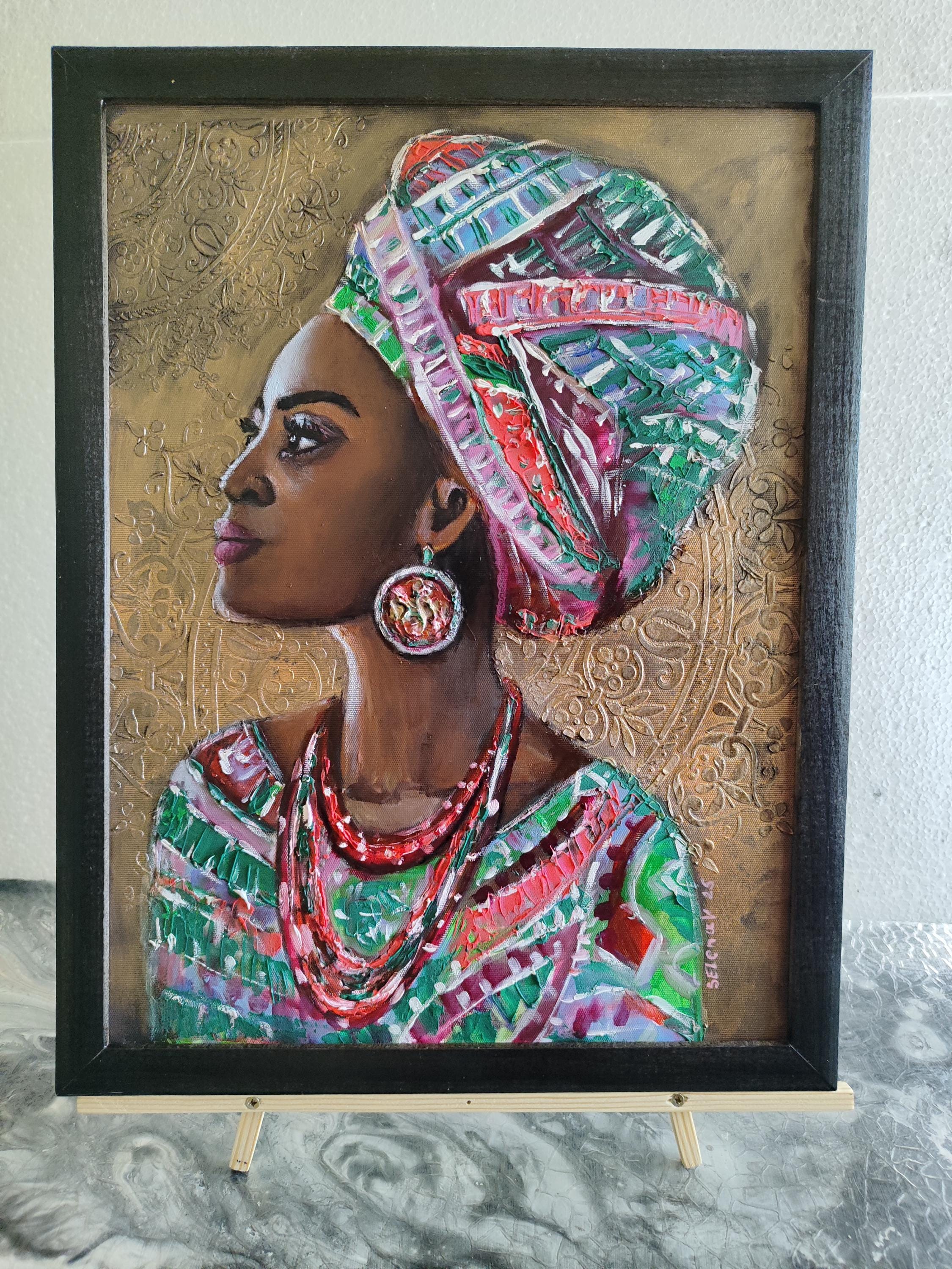 African Woman Painting Black Woman Original Art African American Art ...