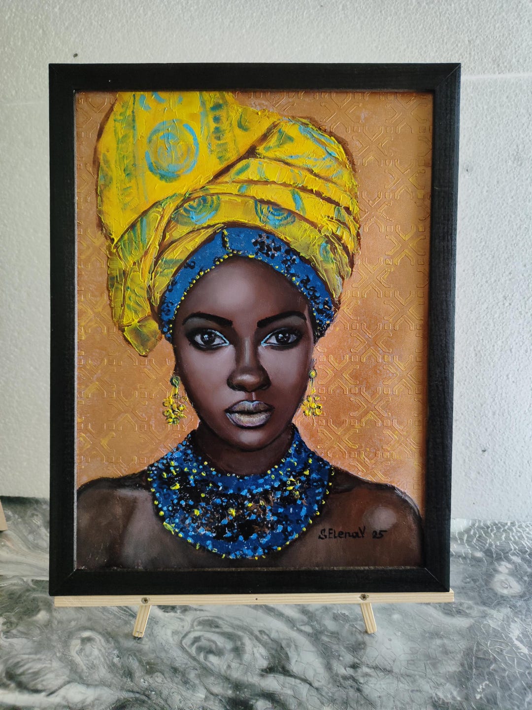 African Woman Painting Black Woman Original Art African American Art ...