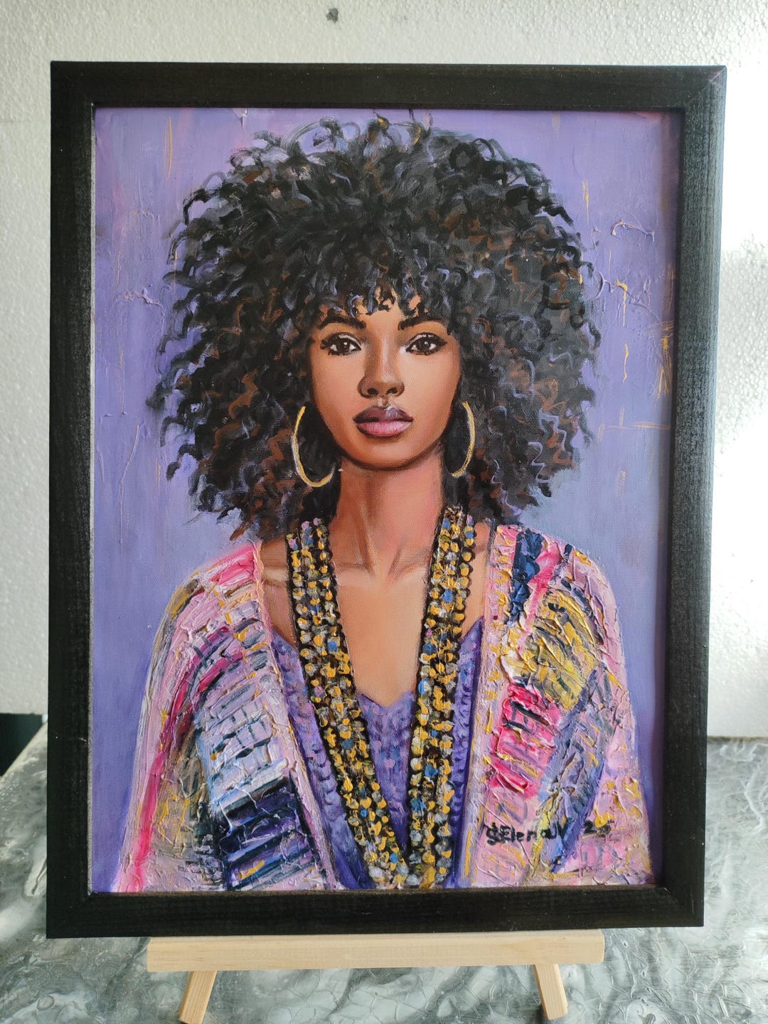 African Woman Painting Black Woman Original Art African American Art ...