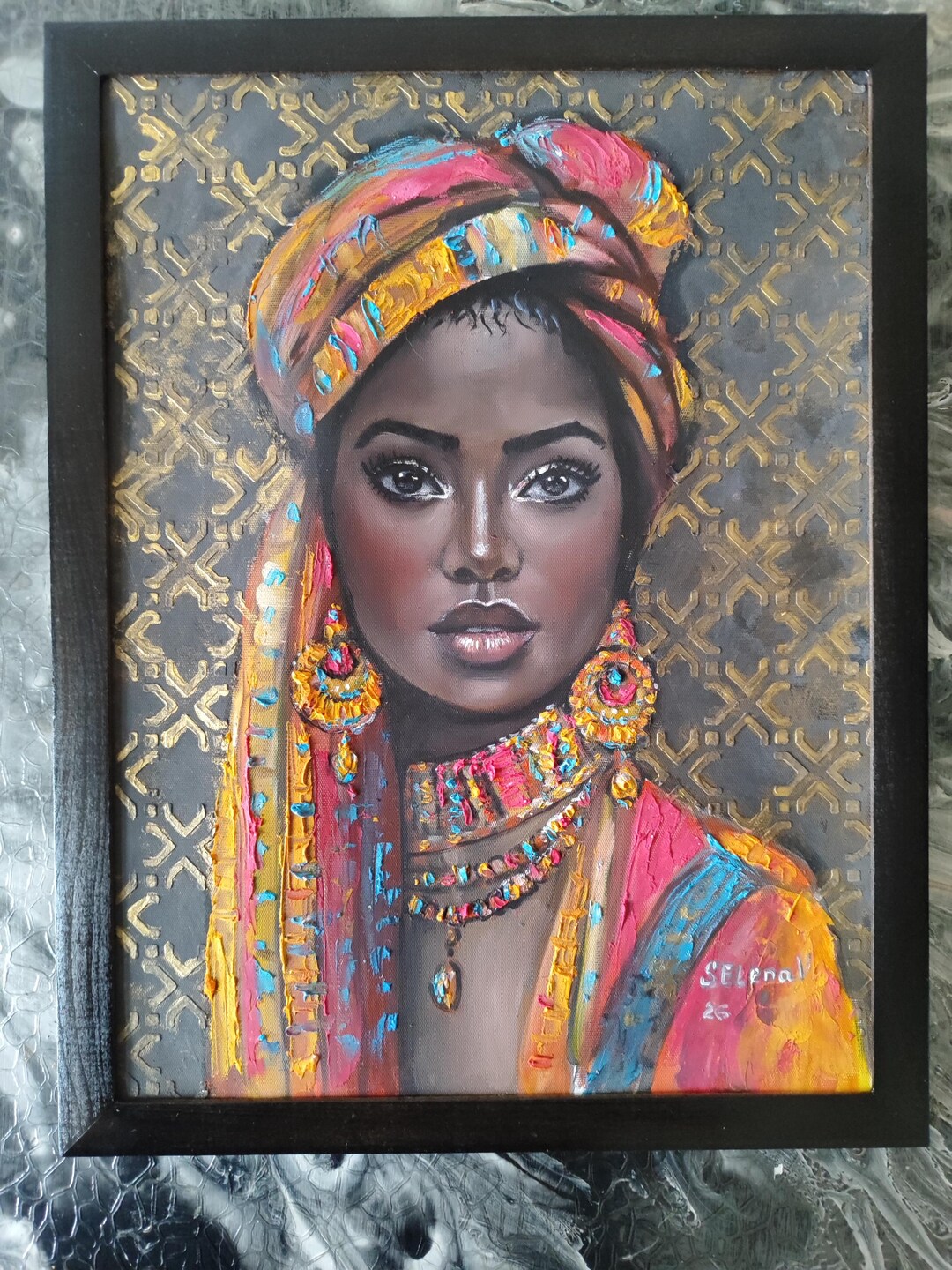 African American Woman Oil Painting Black Woman Original Art ...