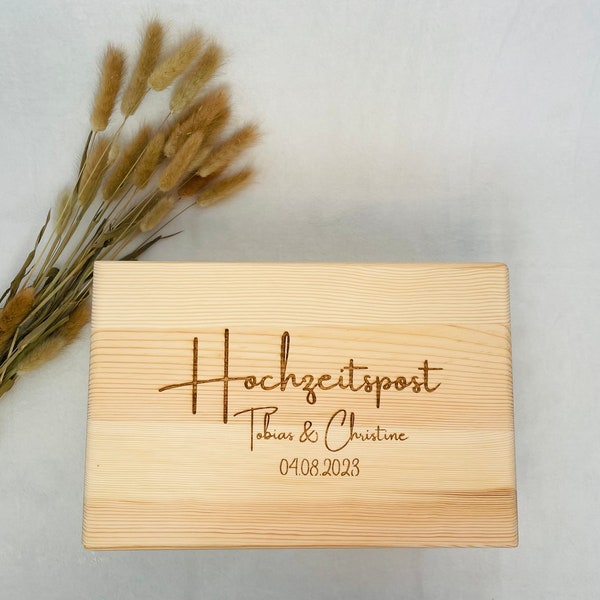 Wedding mail, wooden box for money gifts cards wedding, memory box, personalized wooden box