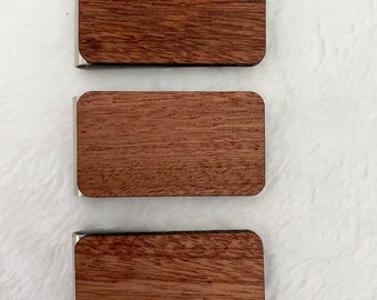 Money clip, men's accessory, money clip made of steel and wood, can be personalized on request