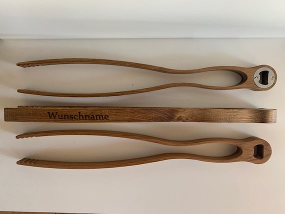 Ziyero Profi Grillzange Aus Holz Natürlichen Holzs Produktbild-Vorschau 1