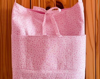 Handmade coquette pink quilted tote bag