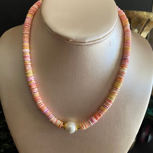 Sherbet ice cream Boho style Shell Necklace Choker for ladies