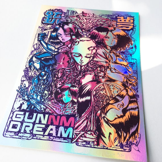 Gunnm Alita Battle Angel Alita Hand Made Screen Print Etsy Gunnm Alita Battle Angel Alita Hand Made Screen Print Etsy