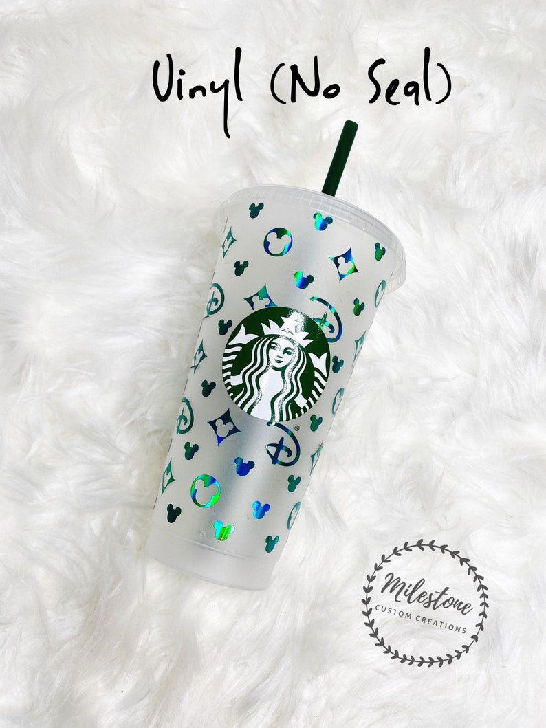 Designer Mouse 24 oz Starbucks Cold Cup Vinyl Cup Epoxy Etsy