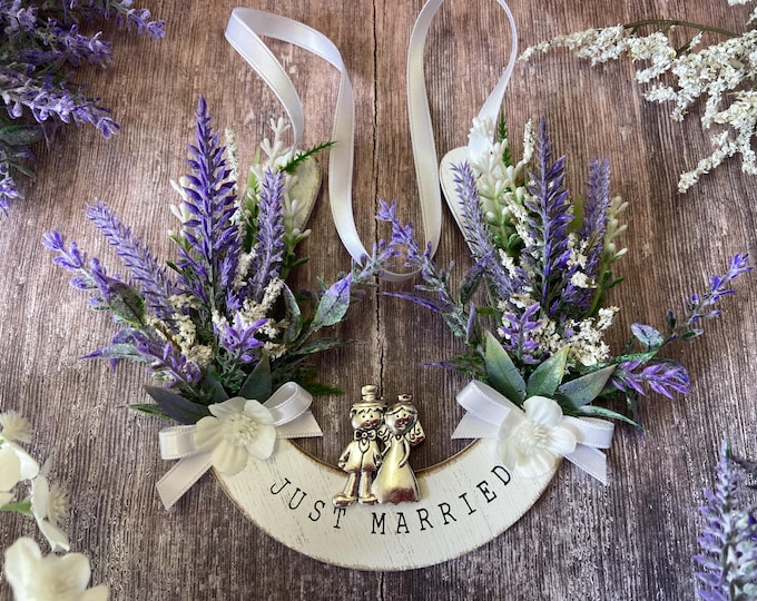 Featured listing image: Scottish Lucky Wedding Horseshoe, (Just Married Couple)