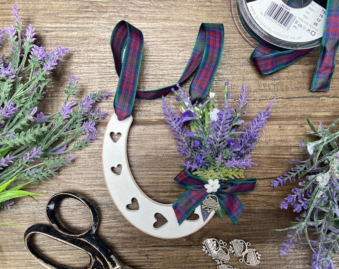 Featured listing image: Scottish Lucky Wedding Horseshoe, "Just Married", Design 2