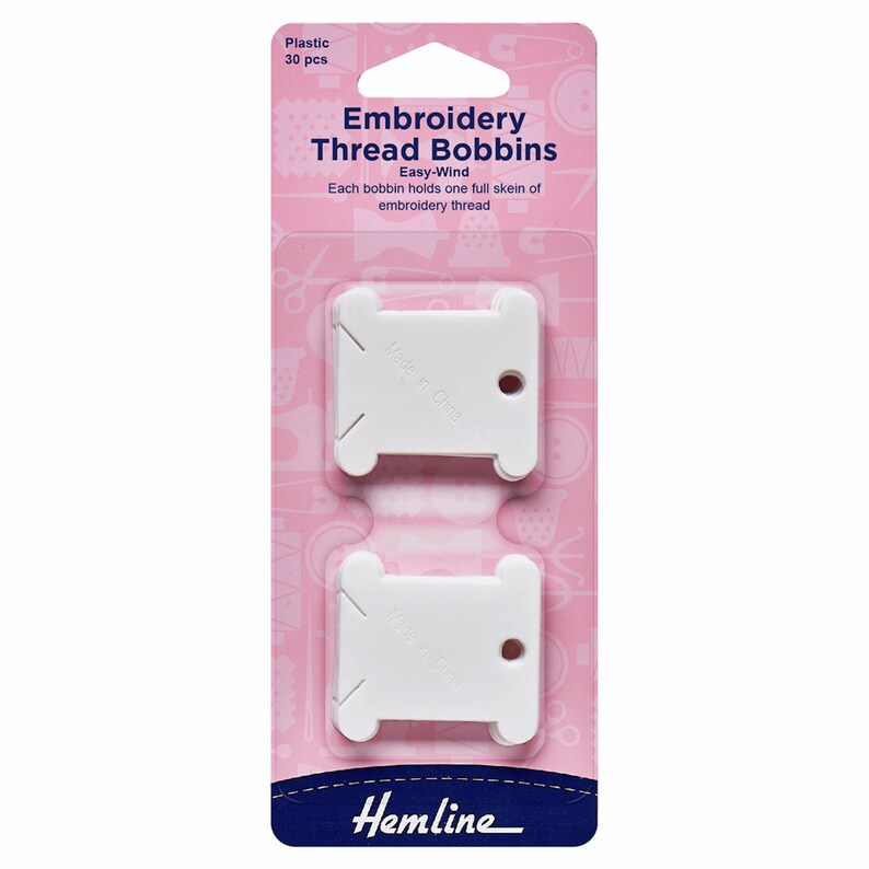 Embroidery Thread Bobbins, 30 Plastic Embroidery Floss Bobbins