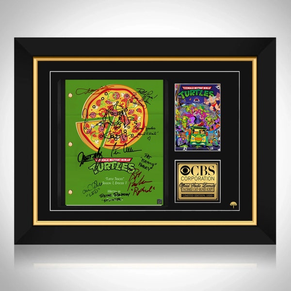 Teenage Mutant Ninja Turtles Cartoon Script Limited Signature Edition aangepast frame