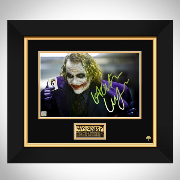 The Joker Heath Ledger Joker Card Photo Limited Signature Edition Custom frame