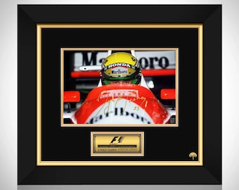Ayrton Senna Eyes of a Legend Memorial Photo Formula 1 Limited Signature Edition Custom Frame