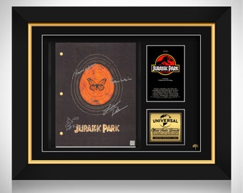 Jurassic Park Movie Script Limited Signature Edition Custom Frame