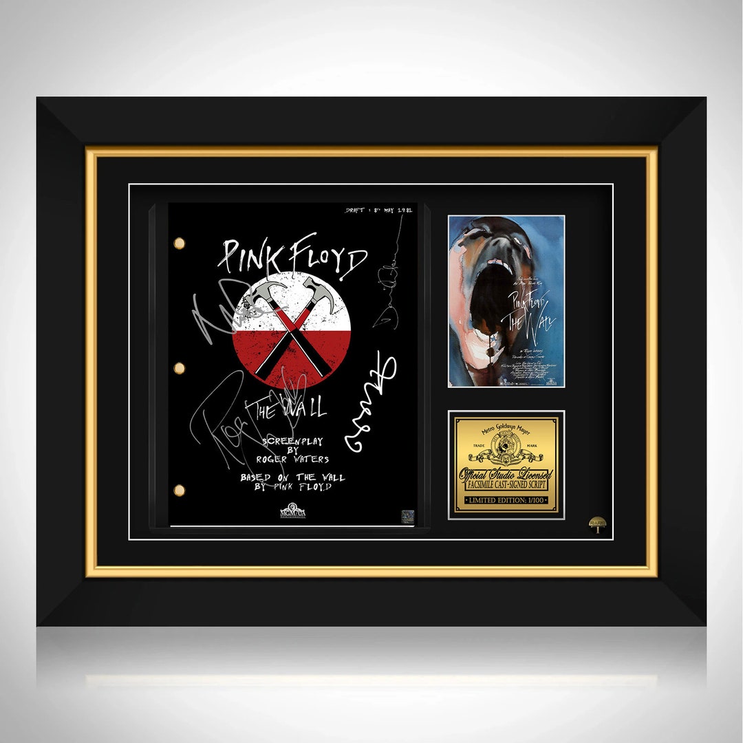 Pink Floyd the Wall Script Limited Signature Edition Custom Frame Etsy