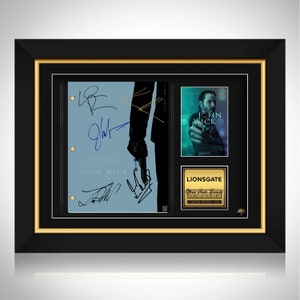 John Wick Movie Script Limited Signature Edition Custom Frame