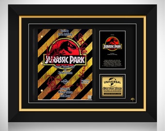 Jurassic Park Movie Script Limited Signature Edition Custom Frame