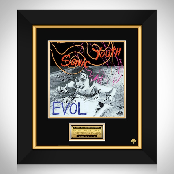 Sonic Youth - Evol LP Cover édition signature limitée, cadre personnalisé