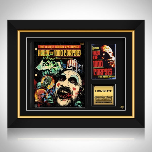 House of 1000 Corpses Movie Script Limited Signature Edition Custom Frame