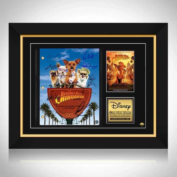 Beverly Hills Chihuahua (2008) Movie Script Limited Signature Edition Custom Frame