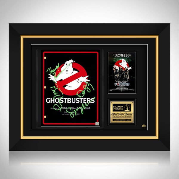 Ghostbusters Movie Script Limited Signature Edition Custom Frame