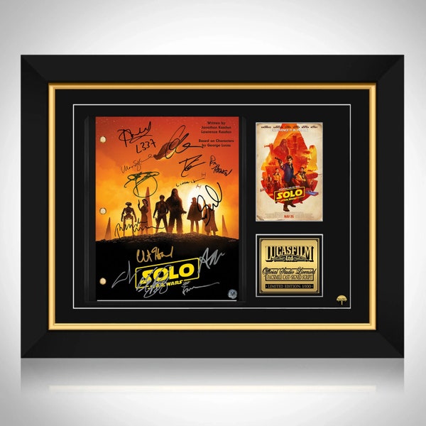Star Wars Solo: A Star Wars Story Script Limited Signature Edition Custom frame