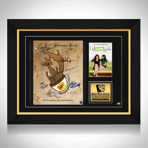 Gilmore Girls TV Show Script Limited Signature Edition Custom Frame