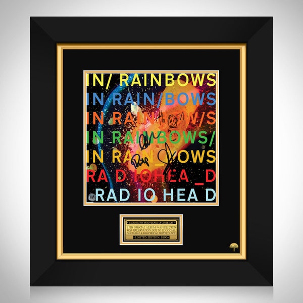 Radiohead In Rainbows LP Cover Limited Signature Edition Custom Frame