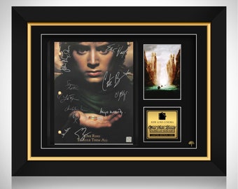 The Lord of The Rings The Fellowship of the Ring Movie Script Limited Signature Edition Custom Frame