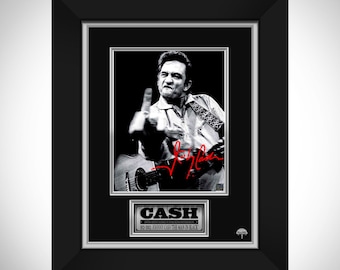 Johnny Cash Finger Photo Limited Signature Edition Marco personalizado