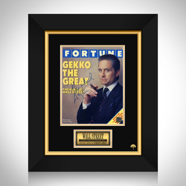Wall Street Gordon Gekko Fortune Iconic Photo Limited Signature Edition Custom Frame