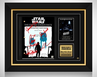 Star Wars The Empire Strikes Back Movie Script Limited Signature Edition Custom Frame