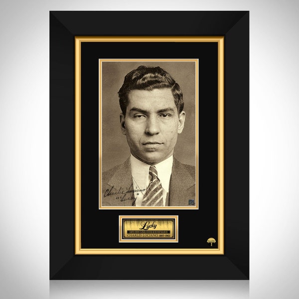 Lucky Luciano Photo Limited Signature Edition Custom Frame