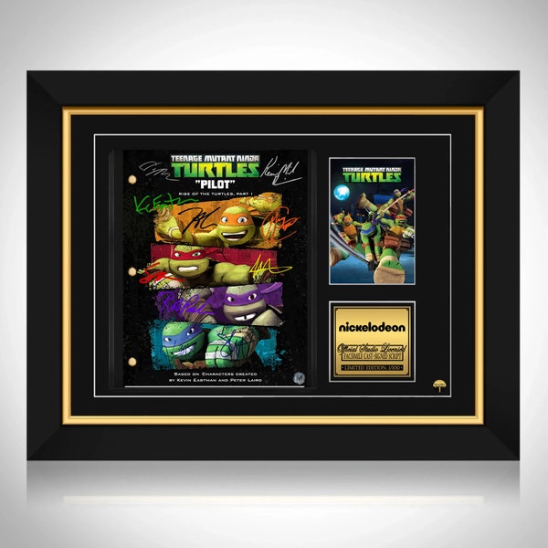 Teenage Mutant Ninja Turtles 2012 Animated Pilot Script Limited Signature Edition Cornice personalizzata