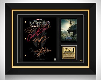 Black Panther Movie Script Limited Signature Edition Custom Frame