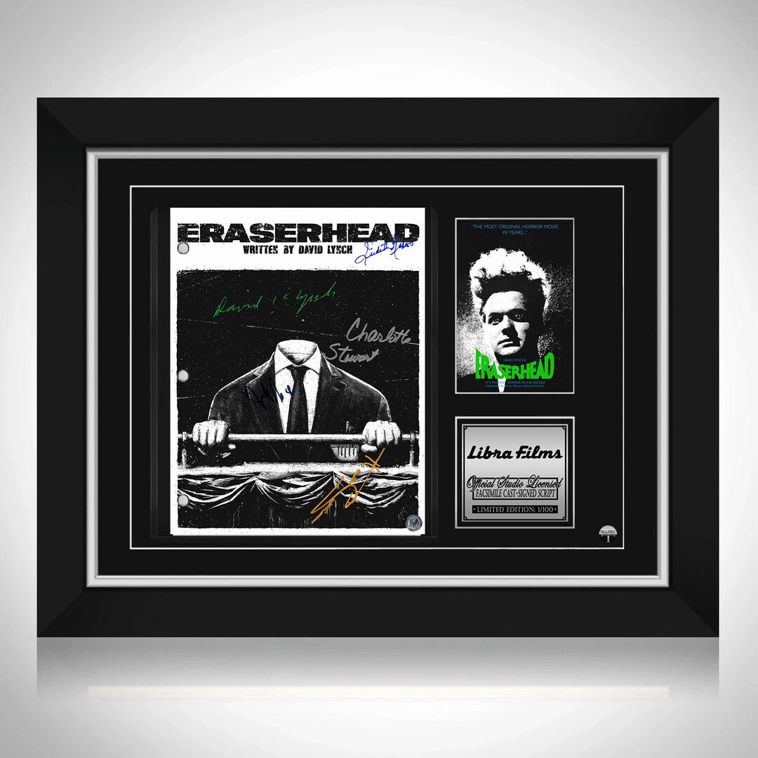 Eraserhead Script Limited Signature Edition Custom Frame Etsy